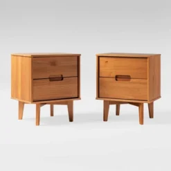 Mid-Century Modern Wood Nightstand - Saracina Home -Quality Furniture Store GUEST ba155c5a 2d30 4a7d a041 aa93a2472c72