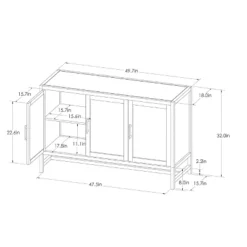 Warwick 3 Door Accent TV Stand For TVs Up To 59" - Threshold™ 23 Warwick 3 Door Accent TV Stand For TVs Up To 59" - Threshold™ -Quality Furniture Store GUEST ba5cd40d 7348 4de0 bac8 5ec1775d8cb4