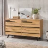 Modern 6 Drawer Double Dresser With Long Handles - Saracina Home -Quality Furniture Store GUEST baaa5b1c 32c6 42a4 87e6 bcfe2da73f57