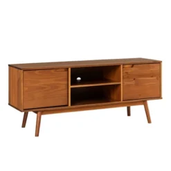 Solid Wood Mid-Century Modern TV Stand For TVs Up To 65" - Saracina Home -Quality Furniture Store GUEST bcf10612 ab1c 44cb 835f 7b34eadc967d