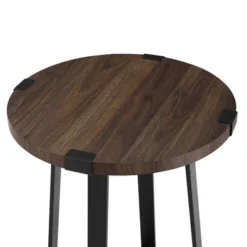 Wrightson Urban Industrial Faux Wrap Leg Round Side Table - Saracina Home -Quality Furniture Store GUEST c41cbcad b877 4c26 8488 d58db3aa6ec4