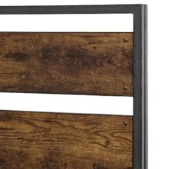Queen Urban Chic Metal And Wood Plank Bed Brown - Saracina Home -Quality Furniture Store GUEST c5d1297f 85aa 4822 af1e 1303eb054e5b