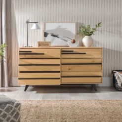 Modern 6 Drawer Double Dresser With Long Handles - Saracina Home 26 Modern 6 Drawer Double Dresser With Long Handles - Saracina Home -Quality Furniture Store GUEST c8aba4a4 1ca8 4c94 baf3 2404a0c20fb2