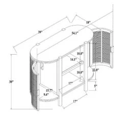 Portola Hills Caned Door Console With Shelves - Threshold™ Designed With Studio McGee -Quality Furniture Store GUEST ca010533 3434 4baa 9362 bdbf17be2193