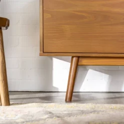 Solid Wood Mid-Century Modern TV Stand For TVs Up To 65" - Saracina Home -Quality Furniture Store GUEST cda6b074 d568 4d66 b464 601370e6db11