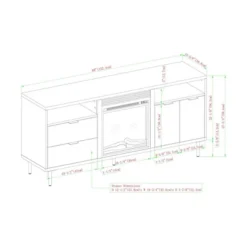 Ronan Modern Storage With Electric Fireplace TV Stand For TVs Up To 65" - Saracina Home -Quality Furniture Store GUEST d88f95c5 b2a0 4d08 8b46 da4db4bc3efd