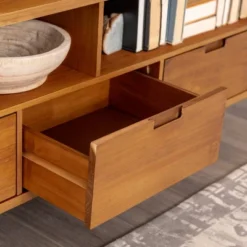 Cara Mid-Century Modern 3 Drawer TV Stand For TVs Up To 65" - Saracina Home -Quality Furniture Store GUEST d8dec204 dc01 4192 bb09 5a087b69a706