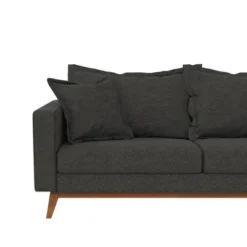Maryan Pillowback Wood Stretcher Sofa Gray Linen - Room & Joy -Quality Furniture Store GUEST da265011 62e5 4fb0 855f b56065792a88