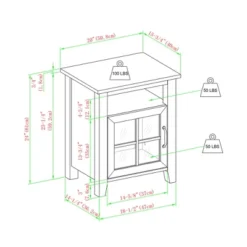 Transitional Classic Windowpane Storage Side Table - Saracina Home -Quality Furniture Store GUEST dad8aa65 d963 49c7 bda3 78b3efe46282