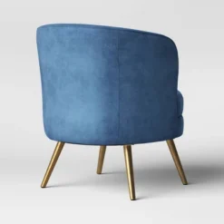 Beadle Accent Chair With Brass Leg Velvet Blue - Project 62™ -Quality Furniture Store GUEST e11583ec 29c6 45c1 beb3 aaaa0bb28088