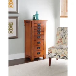 Delia Jewelry Armoire Brown - Powell Company -Quality Furniture Store GUEST e863c6dc 98a4 4ad3 80cb 773ca351a397