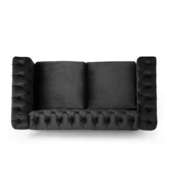 Brinkhaven Modern Glam Tufted Velvet Loveseat With Nailhead Trim - Christopher Knight Home -Quality Furniture Store GUEST eca0083e 5ef9 4c65 8bae c89aa70087b7