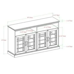 Transitional 4 Door Windowpane TV Stand For TVs Up To 65" - Saracina Home -Quality Furniture Store GUEST ed2005eb 89f7 433b a81a f537715559df