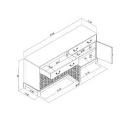 Brandeis Woven TV Stand For TVs Up To 60" Brown - Threshold™ Designed With Studio McGee -Quality Furniture Store GUEST edcf4db2 26a4 444b ba42 cd73d8a812f3