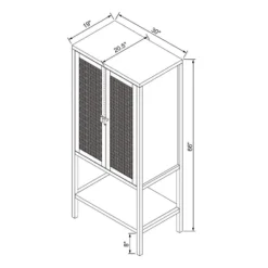 66" East Bluff Woven Cabinet Black - Threshold™ Designed With Studio McGee -Quality Furniture Store GUEST f0f96919 4336 4aac bf37 3083b43583f1