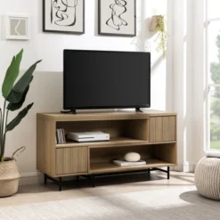 Modern Reeded Door Extendable TV Stand For TVs Up To 50" - Saracina Home 16 Modern Reeded Door Extendable TV Stand For TVs Up To 50" - Saracina Home -Quality Furniture Store GUEST f2402799 7d1a 4b6e 8348 77aa0bfbba0a