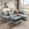 108" Reversible L-Shape Sectional Sofa Couch With Storage Ottoman-ModernLuxe -Quality Furniture Store GUEST f8aa75d1 b56f 4658 8399 800b638561cd