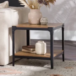 Set Of 2 Benny Urban Industrial Angle Iron Side Tables - Saracina Home -Quality Furniture Store GUEST fb2a554d 6054 4753 b5b4 44f760fd07d6