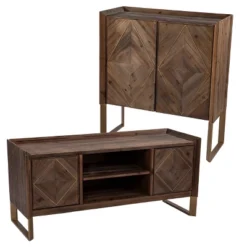 Glacerad Reclaimed Wood Media Console For TVs Upto 50" Brown - Aiden Lane -Quality Furniture Store GUEST fc78f503 8a04 4d7b 8d17 51d39515250f